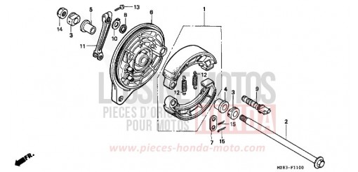 BREMSPLATTE, HINTEN VT600CT de 1996